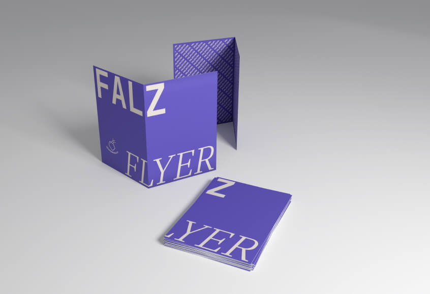 Falzflyer parallel-gefalzt 